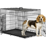 Dog Cage with Plastic Tray             