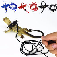 "Adjustable Small Pet Traction Rope for Outing Restraints - Perfect for Reptiles, Lizards, and Squirrels!"