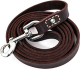 Premium Brown Leather Dog Training Leash - 6 Foot X 3/4" for Medium to Large Dogs - Durable Latigo Leather Lead for Walking & Training Puppies