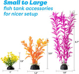 Professional Product Title: 
"Lifelike Plastic Aquarium Decorations Set - 20 Pack, Small to Large"