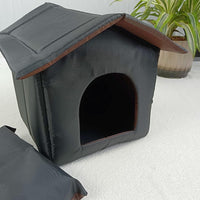 "Cozy Outdoor Pet Cave: Weatherproof Cat & Dog Shelter"