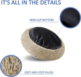 Large Washable Round Dog Bed for Large Dogs, Medium Donut Dog Bed, Comfortable Calming Cuddler Bed for Dogs