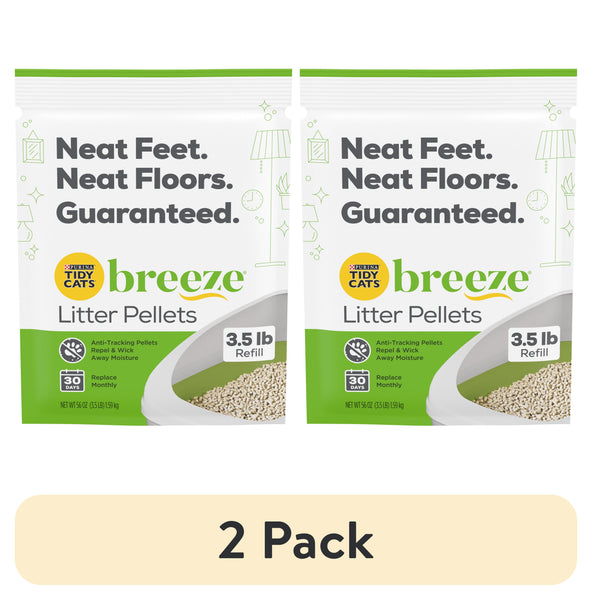 (2 Pack) Purina  Litter Pellets, BREEZE Refill Litter Pellets.     