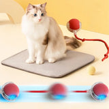 "Automatic Interactive Cat Toy: USB Rechargeable Rolling Ball Teaser for Playful Cats & Kittens!"