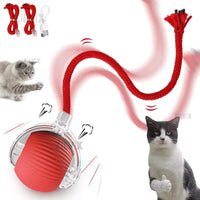 "Automatic Interactive Cat Toy: USB Rechargeable Rolling Ball Teaser for Playful Cats & Kittens!"