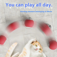 "Automatic Interactive Cat Toy: USB Rechargeable Rolling Ball Teaser for Playful Cats & Kittens!"