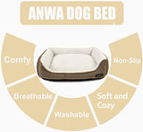 Professional Dog Bed: Medium Square Bed for Dogs, Machine Washable and Durable