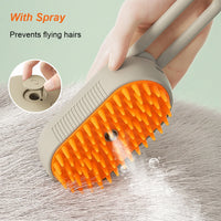 Cat & Small Dog Grooming Brush. with electric Steam Cleaner.     , Massage Spray, and Hair Removal Comb for Cats and Dogs