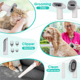 Dog & Cat Grooming Kit & Vacuum         - Low Noise 11Kpa Suction, 5-in-1 Groomer for Dogs & Cats with 2.5L Dustbin