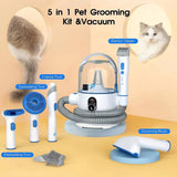 Ultimate 5-in-1 Dog & Cat Grooming Vacuum Kit – Say Goodbye to Shedding with 99% Hair Suction 