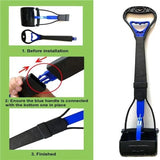 "Long Handle Dog Pooper Scooper - Efficient Waste Cleaning Tool for Dogs and Cats"