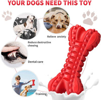 Durable Dog Bones Squeaky Chew Toy for Large Breed Aggressive Chewers