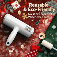 Effortless Reusable Pet Hair Remover - Ultimate Lint Roller for Furniture, Carpets, and Bedding.     