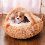 Cozy Plush Pet Bed: Perfect Retreat for Cats and Dogs - Non-Slip Bottom, Easy to Clean