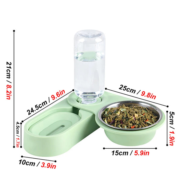 Pet Rabbit Auto Feeder Bowl with Water Fountain 🐰
