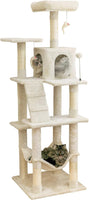 Professional title: 
"Multi-Level Cat Tree for Large Cats with Scratching Posts, Platform, Hammock, and Condo - Beige"