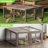 45,5" Chicken Coop and Rabbit Hutch.  