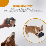 Interactive Hedgehog Stuffed Plush Dog Chew Toy for Small, Medium, and Large Dogs