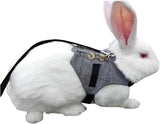 Adjustable Rabbit Vest Harness and Leash Set in Formal Suit Style for Small Animals - Size Small