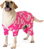 Big Dog Pitbull Golden Retriever Post Surgery Clothes Stretchy Calming Anxiety Pajamas Shirts Shedding Suits Onesie for Medium/Large Sized Dogs ZP01XL