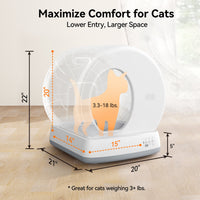 Smart Automatic Self-Cleaning Cat Litter Box. Control/Integrated Safety 