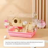 "Spacious Two-Floor Acrylic Hamster Cage – Perfect Nest for Golden Bear Honey Bags and Gliders!"