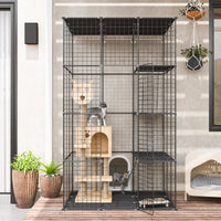 Extra Large DIY Cat Cage Playpen: Spacious Metal Wire Pet Kennel for Indoor Small Animals