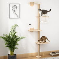 Damyanti 6-Piece Wall-Mounted Cat Tree - Ultimate Climbing Center for Cats