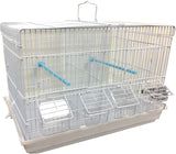 Aviary Finches Canaries Breeder Bird Parrot Breeding Travel Veterinarian Carrier Cage with Center Divider (Single Cage)