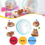 "Super Quiet Small Blue or Pink Hamster Wheel for Fun Exercise!"