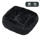 "Cozy Haven: Large Square Plush Pet Bed for Dogs and Cats"