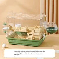 "Spacious Two-Floor Acrylic Hamster Cage – Perfect Nest for Golden Bear Honey Bags and Gliders!"