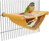 Hamster Plush Hammock Bird Hanging Bed Nest        for Rat Squirrel Chinchilla Gerbil Guinea Pig Small Parrot Budgie Parakeet Lovebird Canary (M, Yellow)