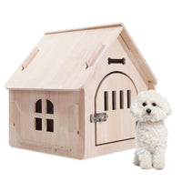 "Cozy Indoor Dog House with Breathable Door for Small to Medium Dogs"