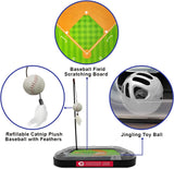 MLB Cincinnati Reds Baseball Field Cat Scratcher Toy with Interactive Features