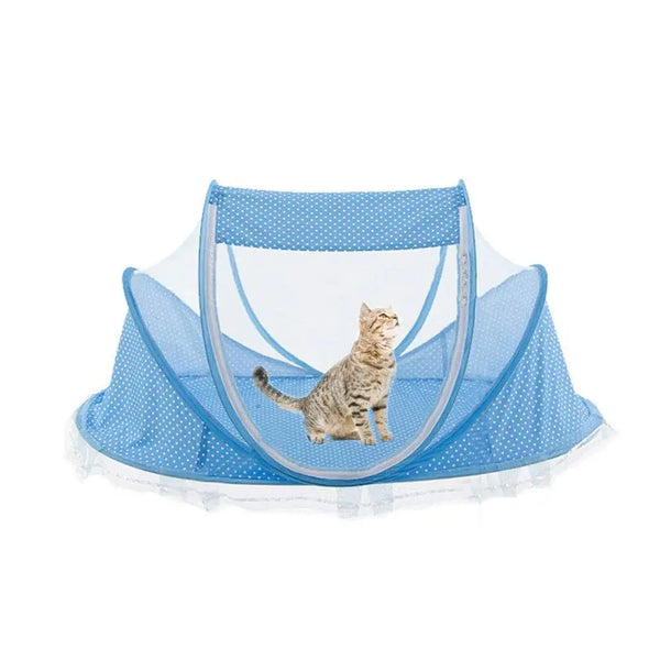 "Folding Portable Pet Tent: The Ultimate Outdoor Haven for Cats and Small Dogs!"