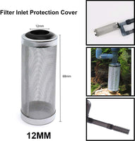 Stainless Steel 12mm Aquarium Inlet Filter Guard with Mesh Net for Fish and Shrimp - Tank Intake Strainer Cover