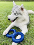 Tough Dog Double Ring Toy - Super Chewy Natural Rubber for Active Play and Aggressive Chewers