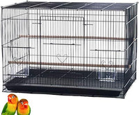 Lot of 6 Aviary Breeding Bird Finch Parakeet Finch Flight Cage 24" X 16" X 16"H (Black)