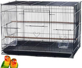 Lot of 6 Aviary Breeding Bird Finch Parakeet Finch Flight Cage 24" X 16" X 16"H (Black)