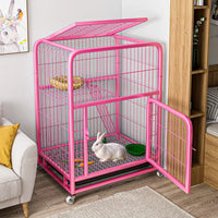 Luxurious Villa Rabbit Cage - Spacious Indoor Home for Your Bunny with Special Breeding Area