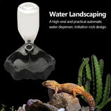 400ML Reptiles Turtles Feeder and Water Dispenser Drinking Fountain Dish Bowl