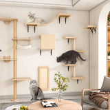 Damyanti 6-Piece Wall-Mounted Cat Tree - Ultimate Climbing Center for Cats