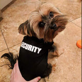 Stylish Black Cotton Security Dog & Cat Shirt - Summer T-Shirt for Dog & Cat 