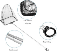 Telescopic Aquarium Fish Net with Extendable Handle - Fine Mesh Fish Tank Tool