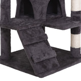 Multi-Level 55-Inch Cat Tree Tower Condo with Safety Features and Scratch Post