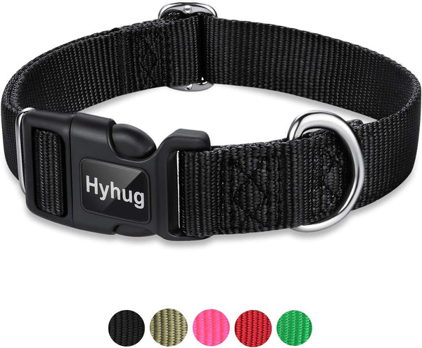 Small Black Pets Classic Regular Solid Color Collection Dog Collar