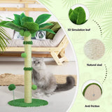 "Cactus Cat Scratching Post with Sisal Rope and Teaser Ball for Kittens and Cats"