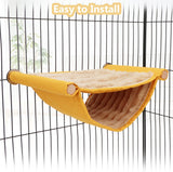 Hamster Plush Hammock Bird Hanging Bed Nest        for Rat Squirrel Chinchilla Gerbil Guinea Pig Small Parrot Budgie Parakeet Lovebird Canary (M, Yellow)