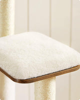 Woody wonders 65-Inch Modern Cat Tower - Multi-Level Indoor Cat Condo with 5 Scratching Posts.